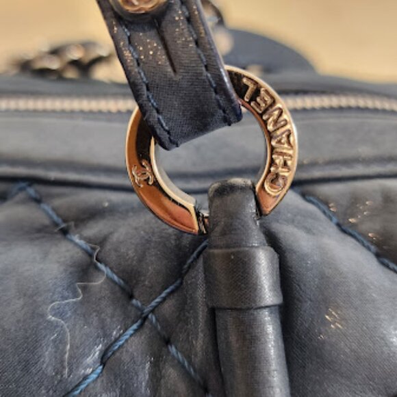 Chanel 2012 Iridescent Relax CC Bowling Bag/Baby duffle. Beautiful - Picture 7 of 16